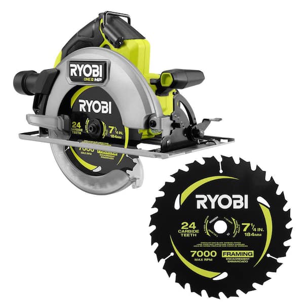 ONE+ HP 18V Brushless Cordless 7-1/4 in. Circular Saw (Tool Only) with 24T Carbide Thin Kerf Circular Saw Blade