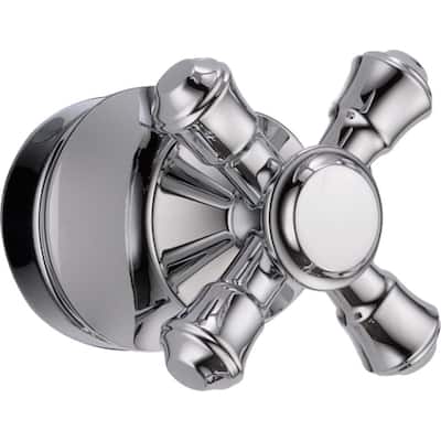 Cassidy Tub and Shower Faucet Metal Cross Handle in Chrome