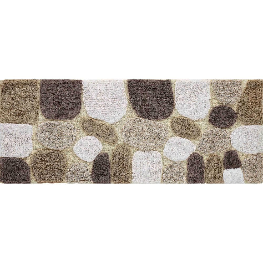 24"X60" Pebbles Bath Runner Brown - Chesapeake Merchandising