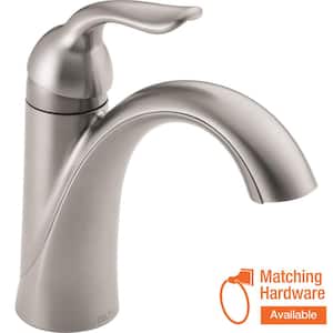 Lahara Single Hole Single-Handle Bathroom Faucet with Metal Drain Assembly in Stainless