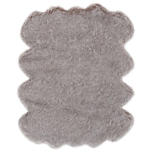 Gloss Brown Faux Fur 6 ft. x 7.5 ft. Area Rug