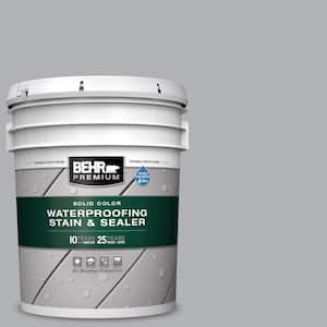 5 gal. #770E-3 Pewter Mug Solid Color Waterproofing Exterior Wood Stain and Sealer