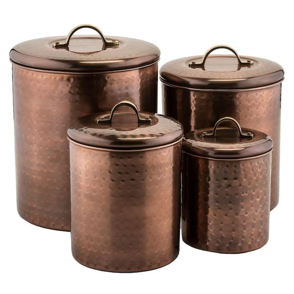 Antique Copper Old Dutch Kitchen Canisters 1843 64 600 