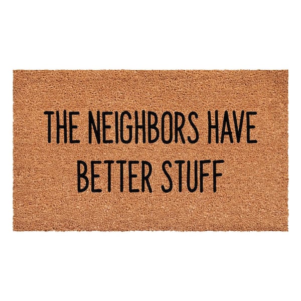 Calloway Mills Neighbors Have Better Stuff Multi-Colored 17 in. x 29 in. Indoor or Outdoor Doormat