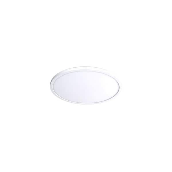 WAC LIMITED Round 7 in. 1-Light White LED Flush Mount 3000K