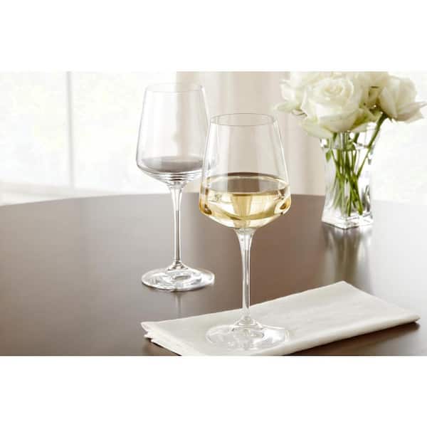 Genoa 15.5 oz. Lead-Free Crystal White Wine Glasses (Set of 4)