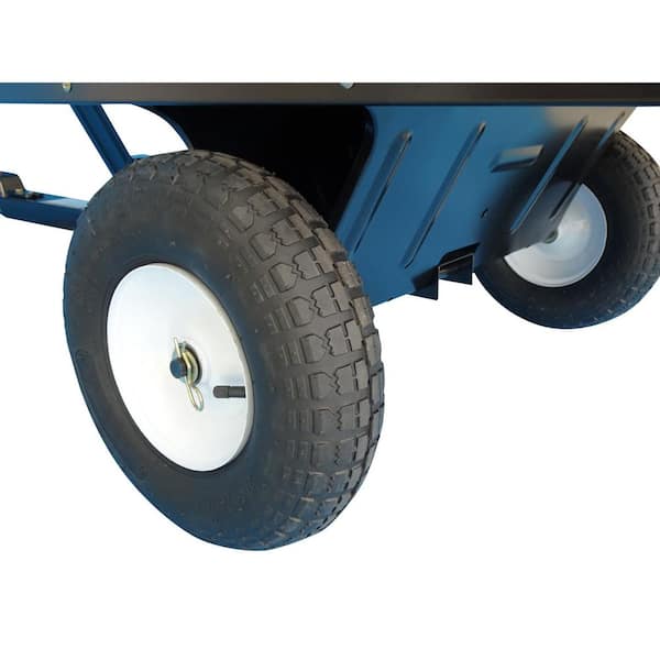 Details about   Lawn Tractor Yard Dump Cart Garden Wagon Utility Wheelbarrow Trailer Mower Black 