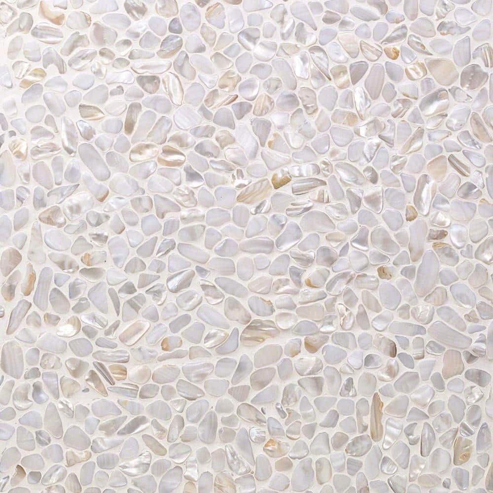 Pacif White Pebbles 11.81 in. x 11.81 in. x 2 mm Pearl Shell Mosaic Tile price history on PriceWatchPro