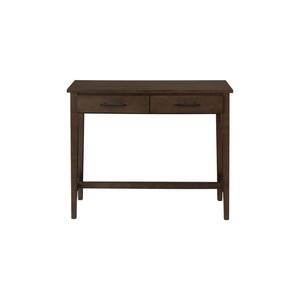 Bellamy 38 in. Smoke Brown Standard Rectangle Wood Console Table with Drawers