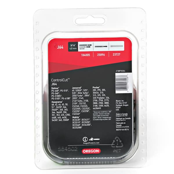 J64 Chainsaw Chain for 15 in. Bar Fits Husqvarna and Alpina models