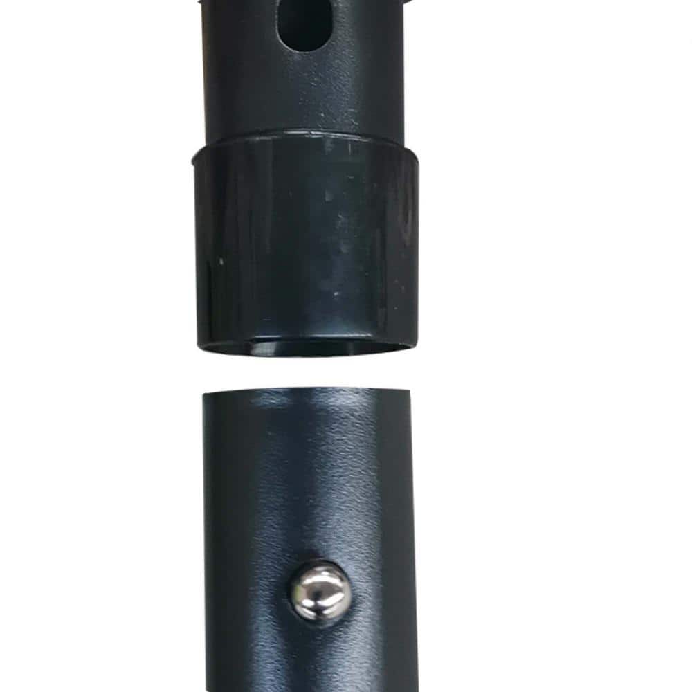 10 ft. Black Aluminum Market Patio Umbrella with Solar LED Lights