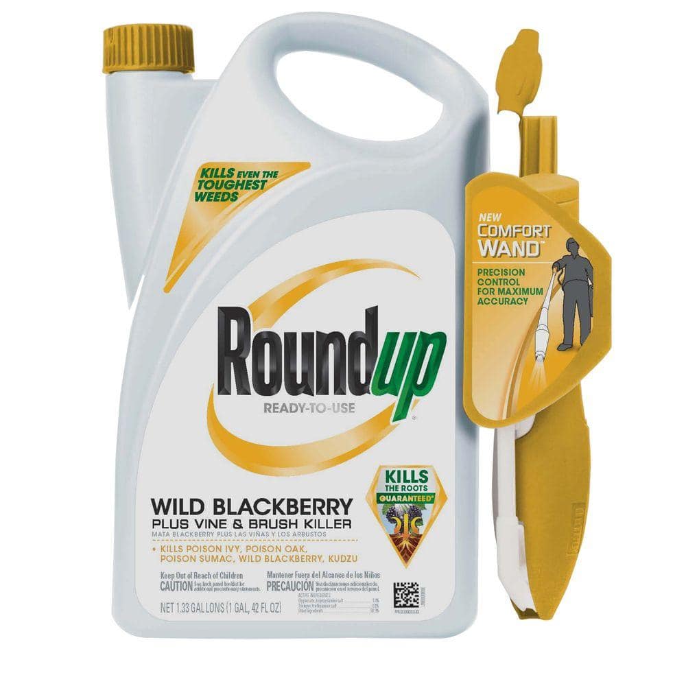 Roundup 1.33 gal. Wild Blackberry Killer Plus Comfort Wand 5011510 The Home Depot