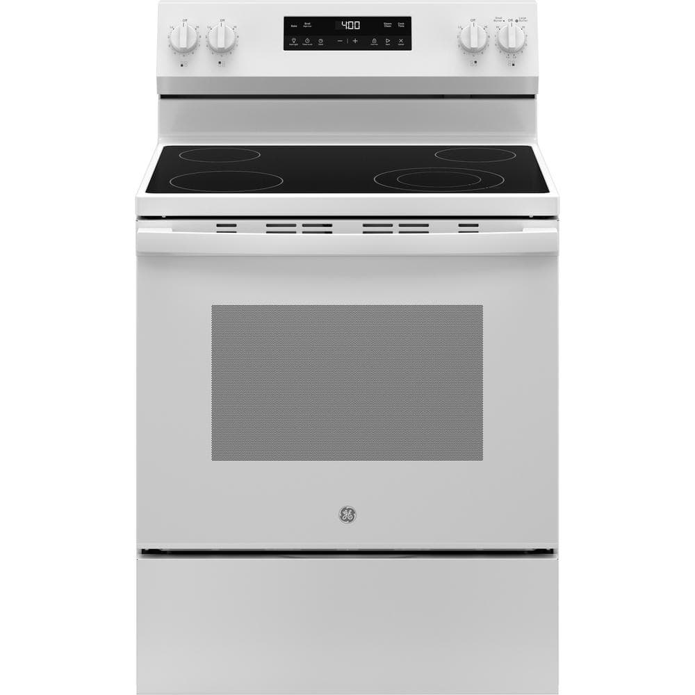 White 30" Free-Standing Self-Cleaning Electric Range