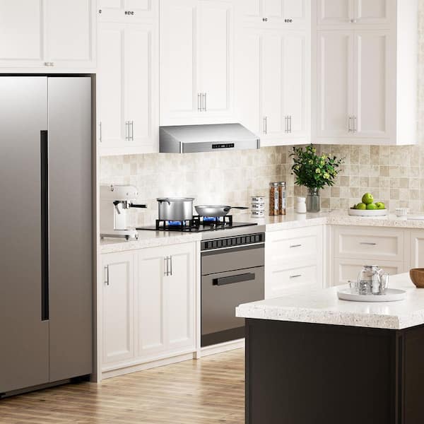 30 in. 900 CFM Ducted Under Cabinet Range Hood in Stainless Steel with Dual Motor, LED Lights and Permanent Filters