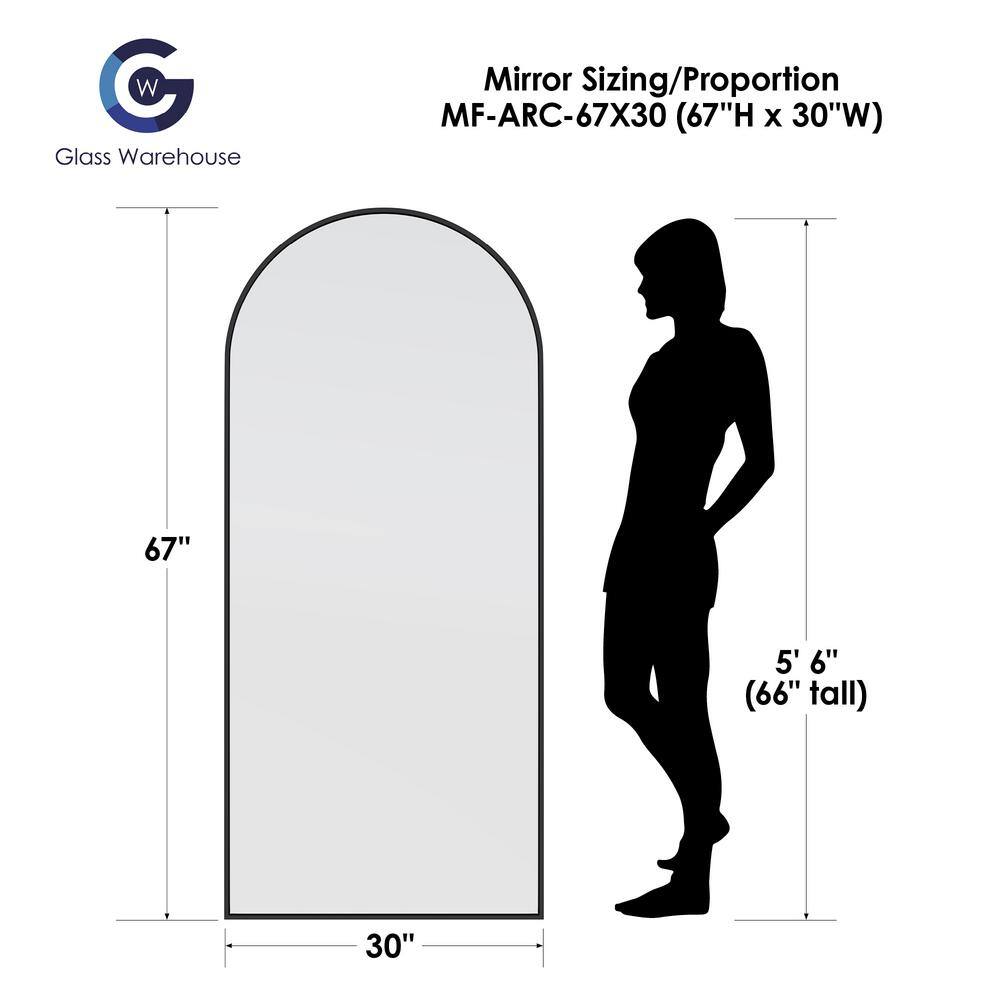 Elegant Kira 67"x30" Full-Length Bronze Wood Leaner Mirror