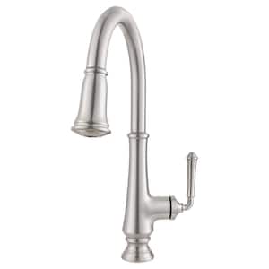 Delancey Single-Handle Pull-Down Sprayer Kitchen Faucet in Stainless Steel