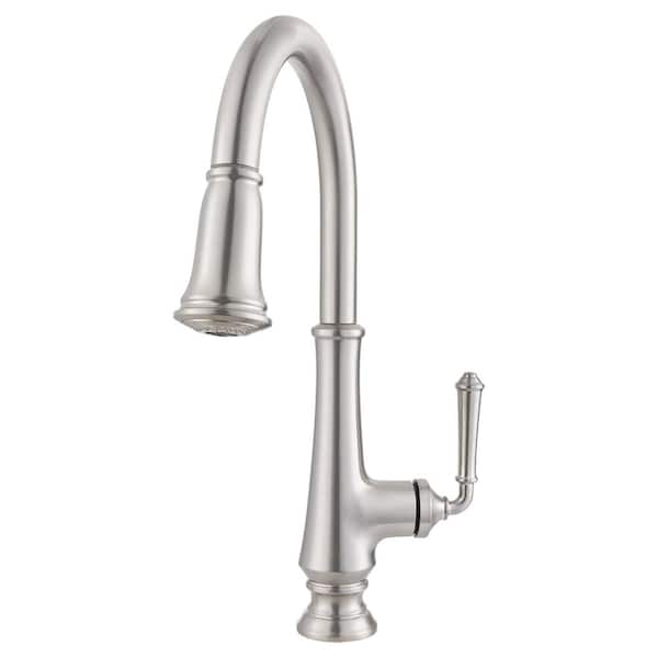 American Standard Delancey Single-Handle Pull-Down Sprayer Kitchen Faucet in Stainless Steel