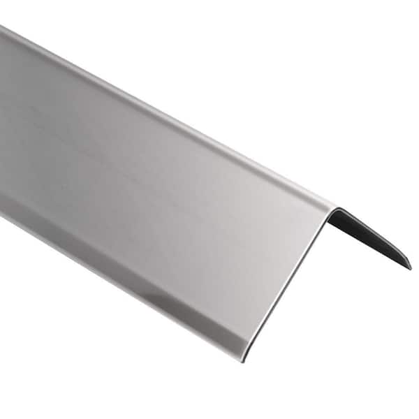 Schluter ECK-K Stainless Steel 1-9/32 in. x 6 ft. 7 in. Metal Corner Tile Edging Trim