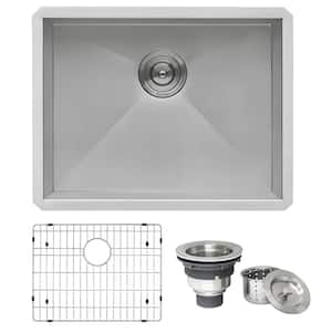 23 in. Undermount 16-Gauge Stainless Steel Single Bowl Kitchen Sink