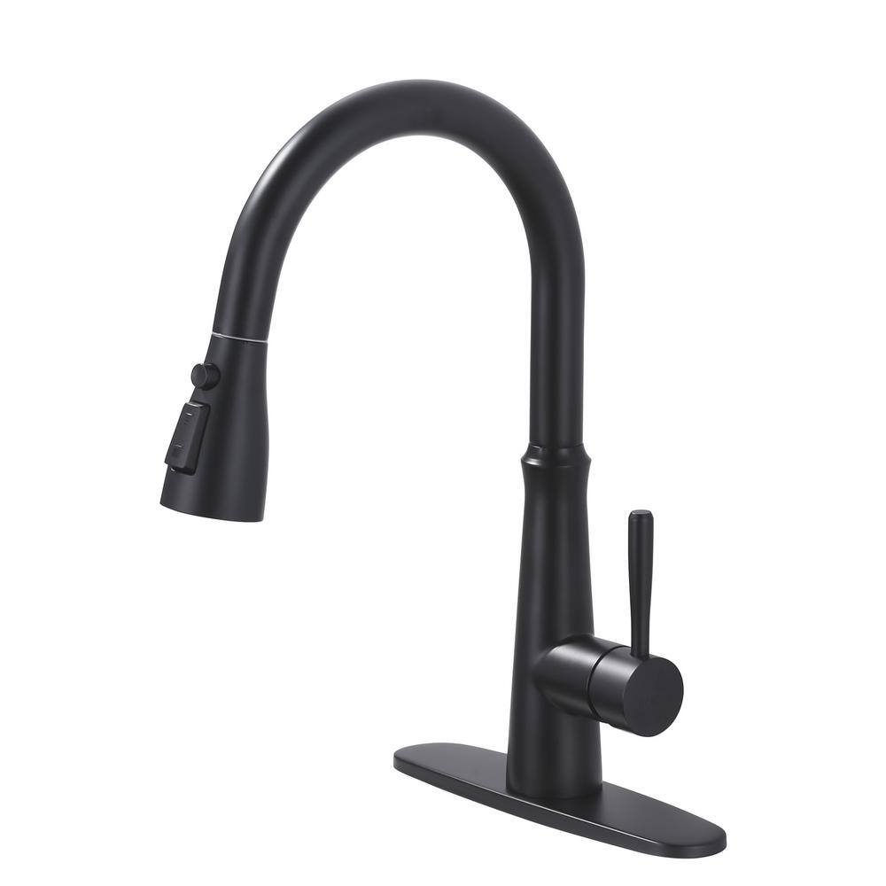 Single Handle Pull Down Sprayer Kitchen Faucet with Advanced Spray, Pull Out Spray Wand in Matte Black price history on PriceWatchPro