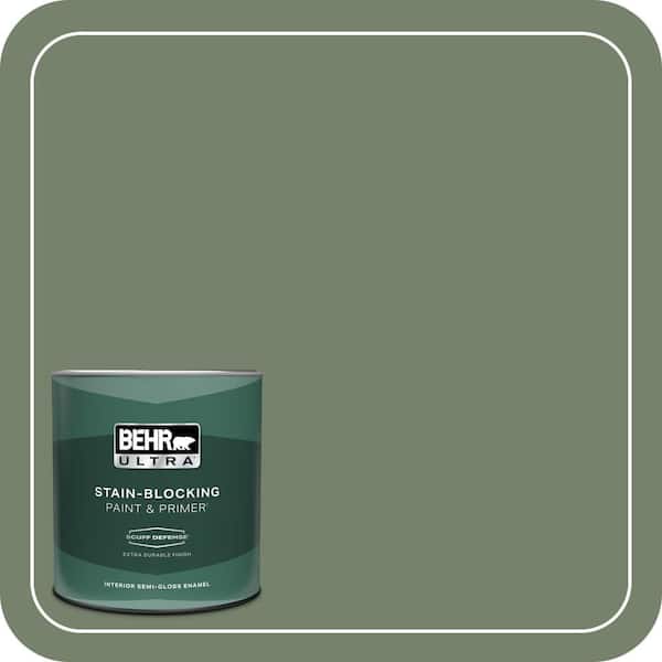 BEHR ULTRA 1 qt. #MQ6-16 Gazebo Green Extra Durable Semi-Gloss Enamel Interior Paint & Primer