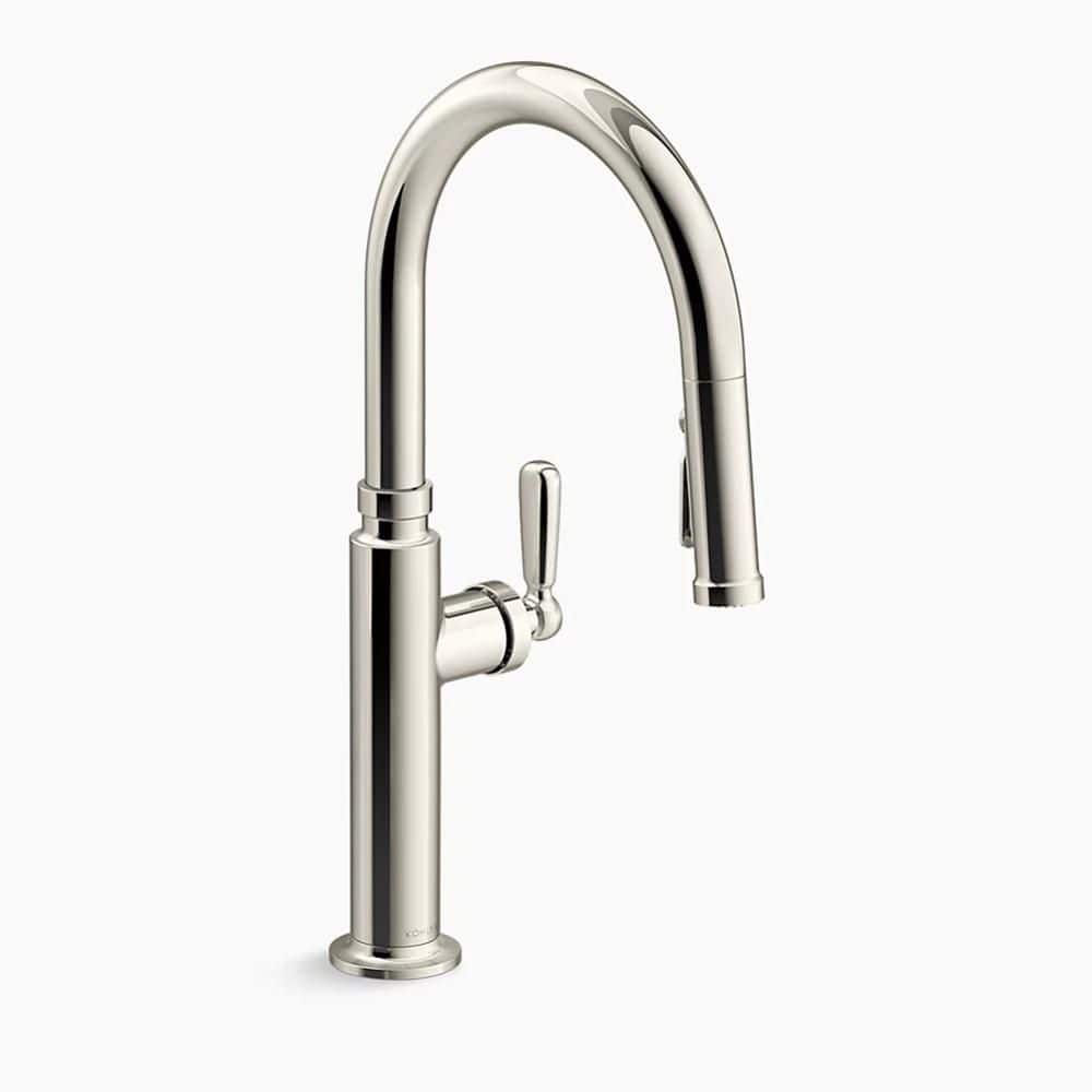 Edalyn Touchless Pull Down Sprayer Kitchen Faucet With Three-Function Sprayhead In Vibrant Polished Nickel