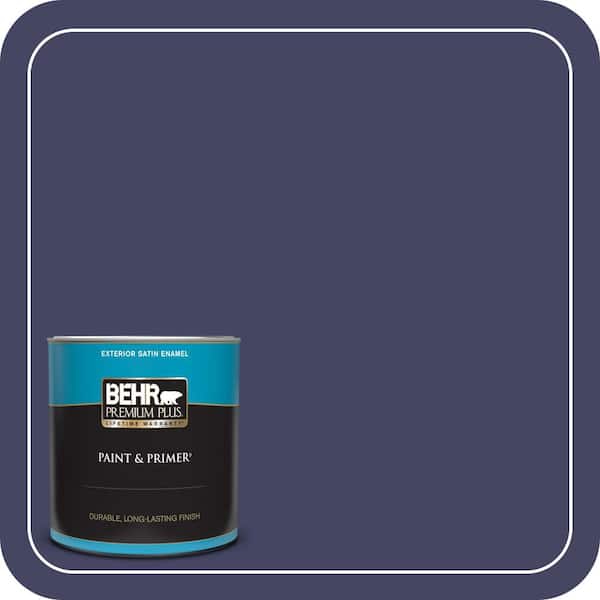 BEHR PREMIUM PLUS 1 qt. #S-H-630 Lunar Eclipse Satin Enamel Exterior Paint & Primer