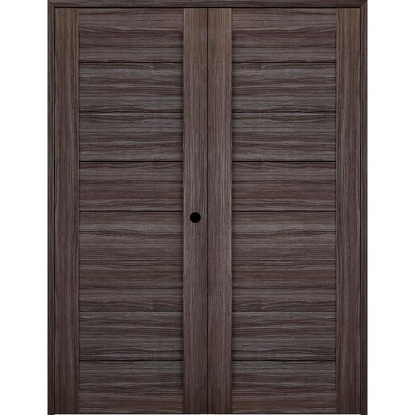 Paneled Wood French Doors Belldinni Finish: Oak, Handing: Left, Size: 60 x 80