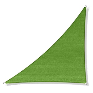12 ft. x 12 ft. x 12 ft. Green Triangle Awning UV Block for Outdoor Patio Garden and Backyard Sunshade Sail Canopy