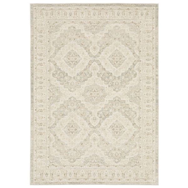Averley Home Lockwood 8 ft. x 10 ft. Beige/Brown Oriental Area Rug ...