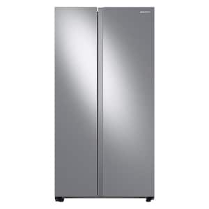 35.9 in. 28 cu. ft. Standard Depth Side-by-Side Refrigerator in Stainless Steel with Smudge-Proof Finish