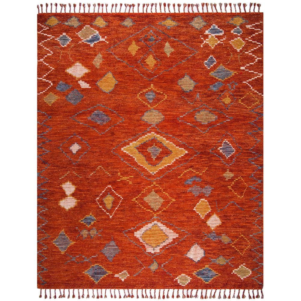 Tribal Essence Hand-Knotted Wool Area Rug in Red/Multi, 9' x 12'