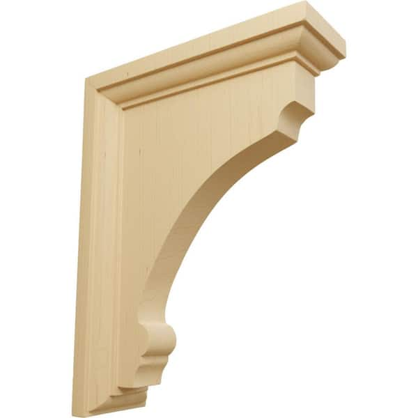 Ekena Millwork 2-1/2 in. x 8 in. x 6 in. Alder Medium Thompson Bracket