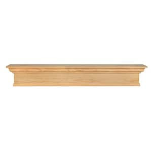 4 ft. Unfinished Distressed Paint and Stain Grade Cap-Shelf Mantel