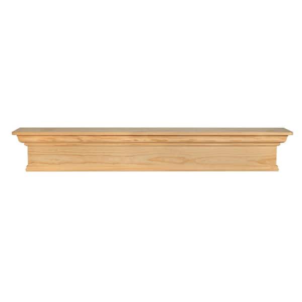 Pearl Mantels 6 ft. Unfinished Distressed Paint and Stain Grade Cap-Shelf Mantel