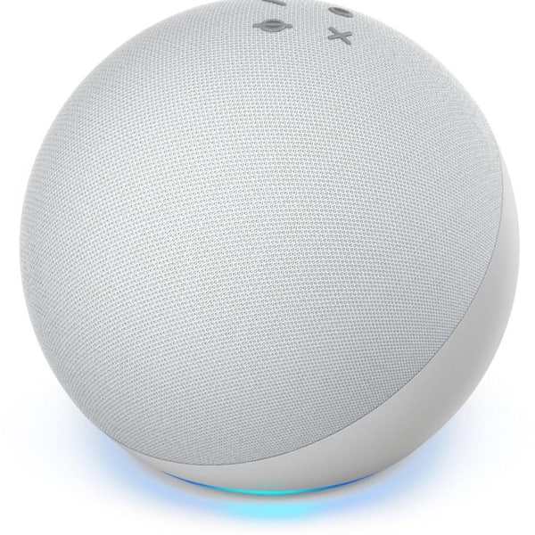 Echo (4th Gen) with Premium Sound, Smart Home Hub, and Alexa -  Glacier White B07XKF75B8 - The Home Depot