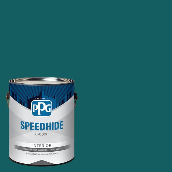SPEEDHIDE 1 gal. PPG1146-7 Emerald Pool Satin Interior Paint