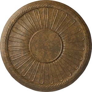 19-7/8 in. x 1-1/4 in. Leandros Urethane Ceiling Medallion (Fits Canopies upto 6-3/8 in.) Hand-Painted Rubbed Bronze