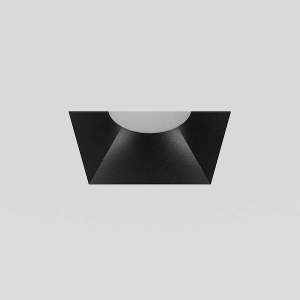 Inspira 3 in. Black Square Trimless Integrated LED Canless Recessed Lighting Kit Selectable 5CCT 12W 1000LM ETL (1-Pack)