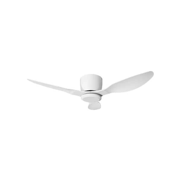 40 in. Smart Indoor Low Profile White Ceiling Fan for Bedroom or Living Room Dining Room Kitchen etc