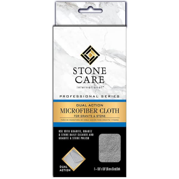 Removes Dirt and Polishes Stone Stone Care International Granite and Stone Dual Action Microfiber Cloth 