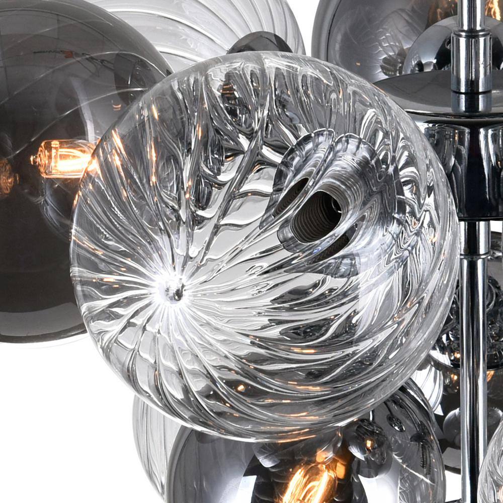 Pallocino 16" Chrome and Glass LED Flush Mount Light
