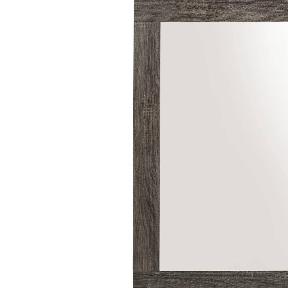 Avantika 35" Rustic Gray Oak Square Mirror
