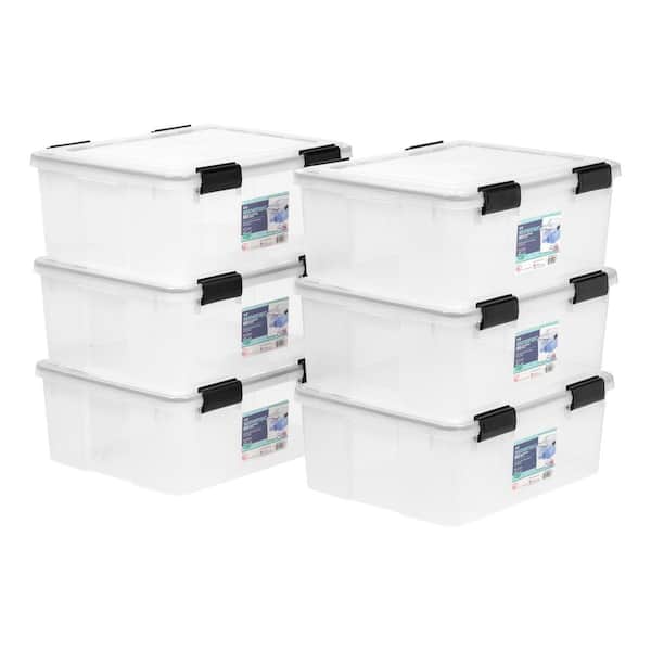 IRIS 30 Qt. WeatherPro Storage Box in Clear (6-Pack)