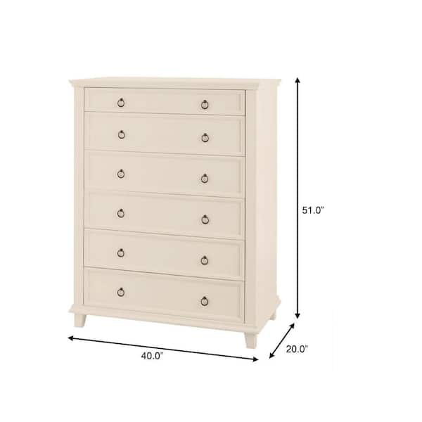 Home Decorators Collection Grantley Ivory 6-Drawer Chest of Drawers (51 in.  H x 40 in. W x 20 in. D) M13702C6 - The Home Depot
