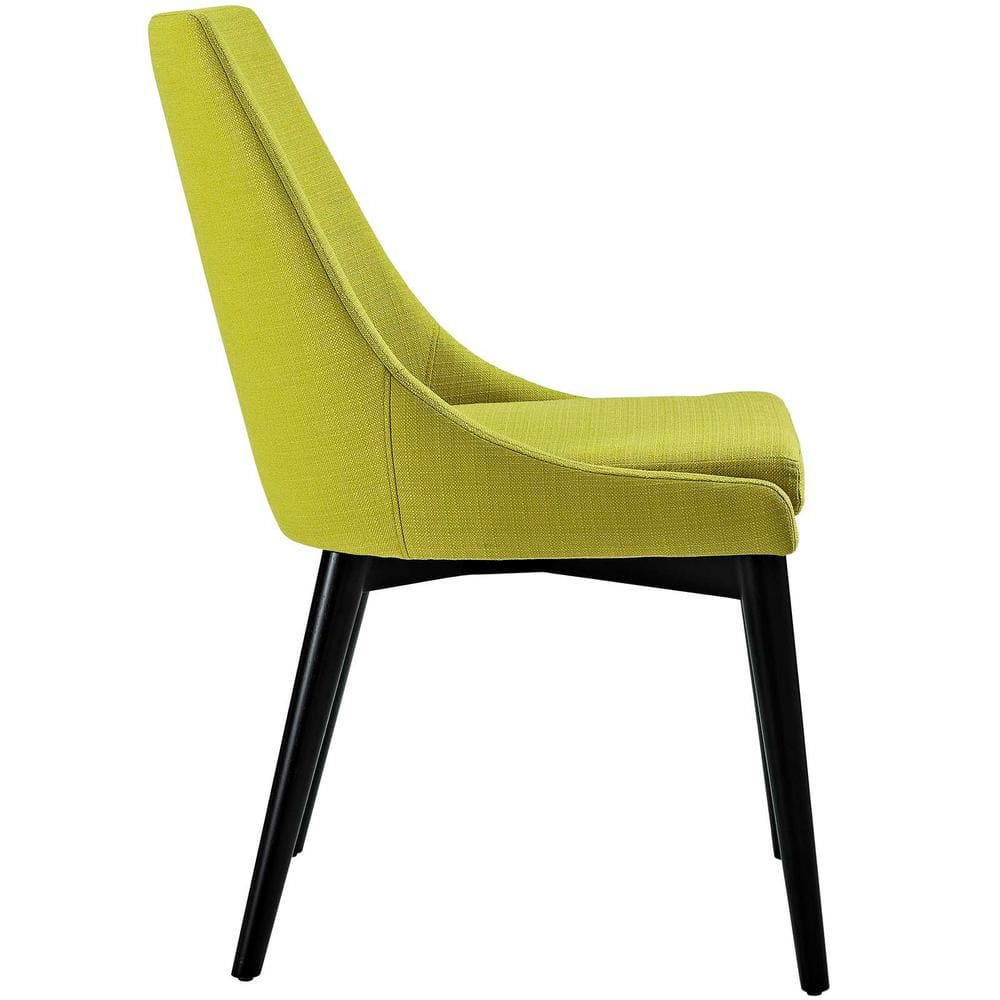 Viscount Wheatgrass Upholstered Parsons Side Chair with Black Wood Legs