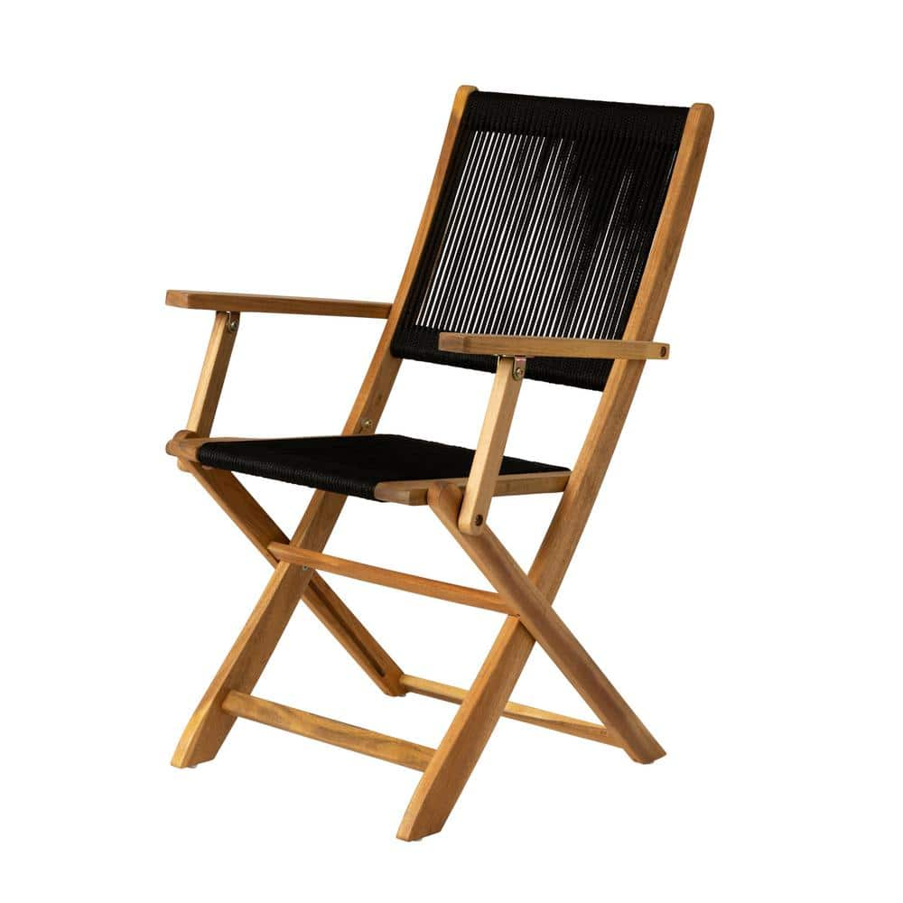 wooden folding arm chair