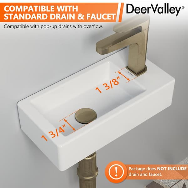 DEERVALLEY Liberty 14.6 in. x 7 in. Rectangular Wall Mounted