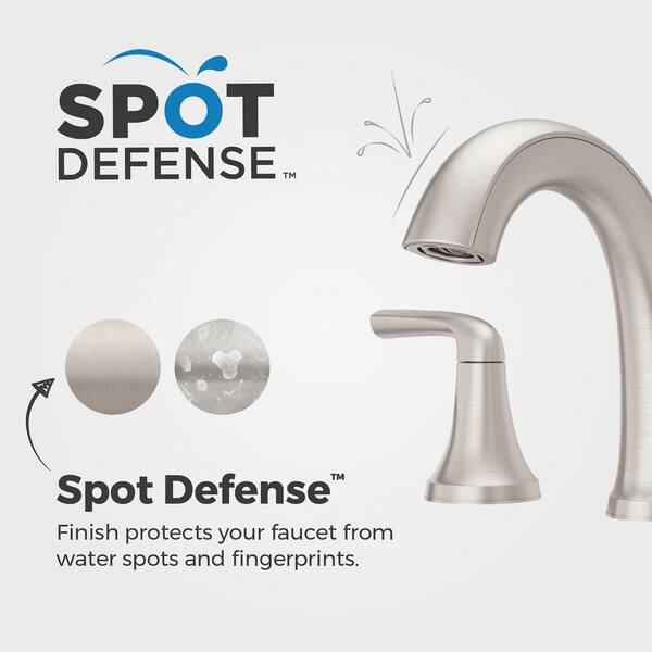 Ladera 8 in. Widespread 2-Handle Bathroom Faucet in Spot Defense Brushed Nickel