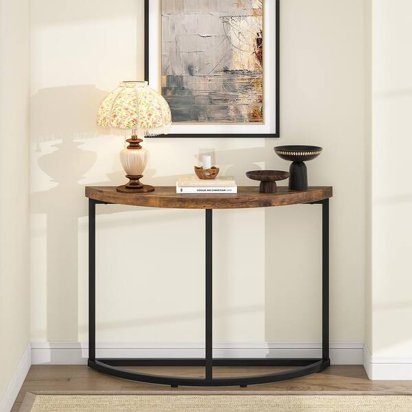 half oval entry table